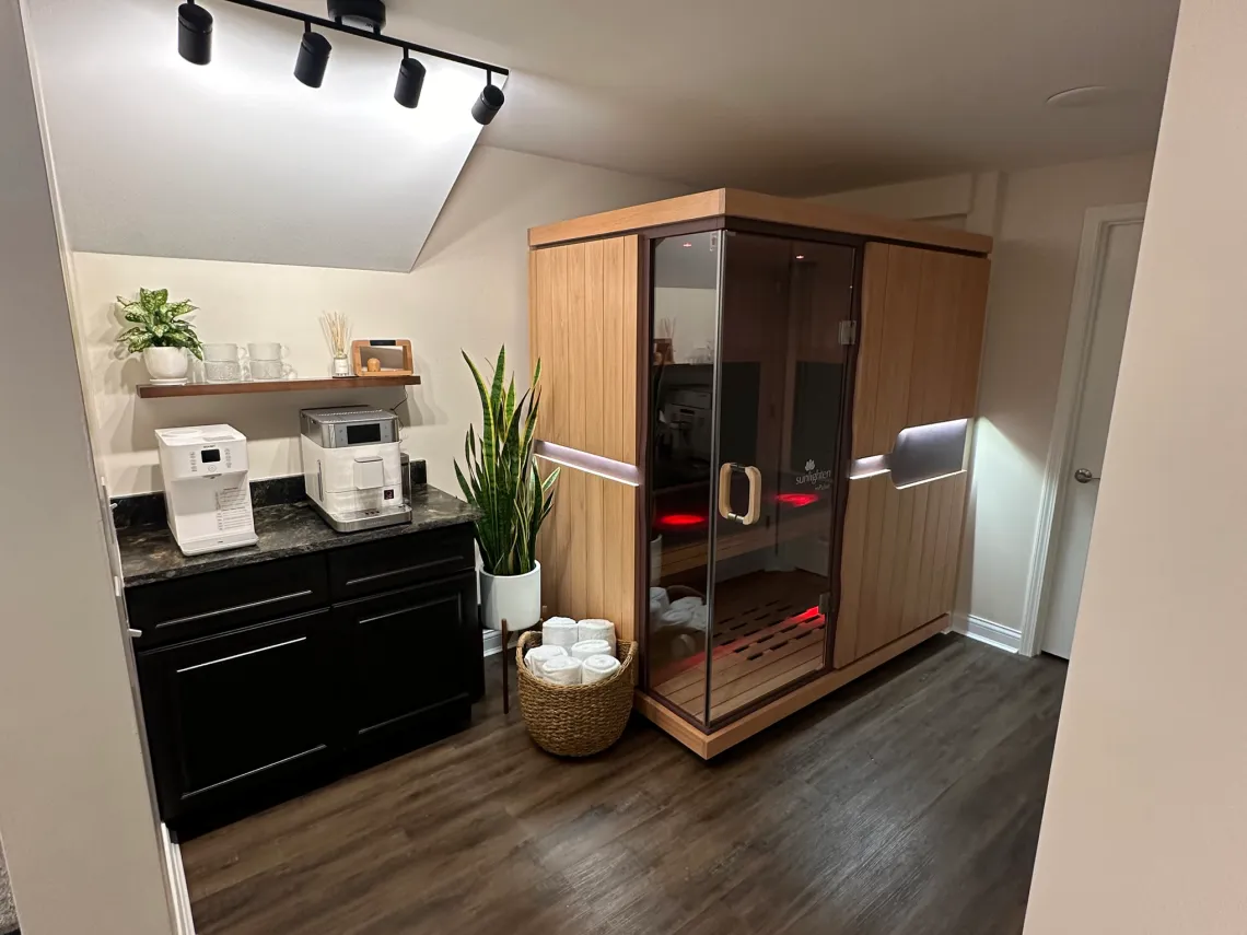 Custom sauna after renovation